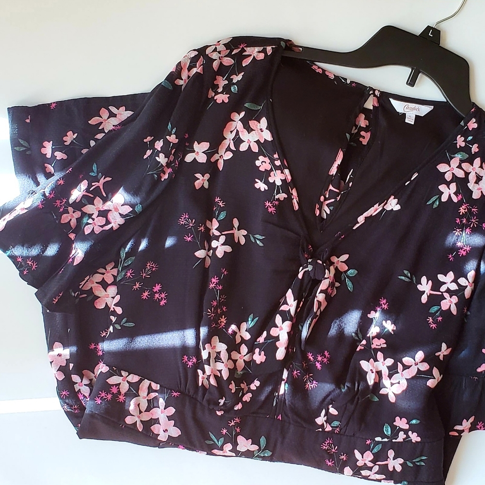 BLACK FLORAL ROMPER